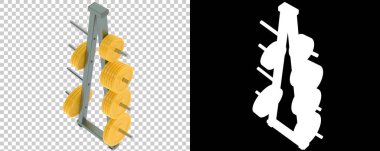 Spor ekipmanları arka planda izole edilmiş. 3d oluşturma