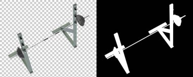 Spor ekipmanları arka planda izole edilmiş. 3d oluşturma