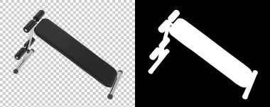 Arka planda jimnastik masası var. 3d görüntüleme - illüstrasyon