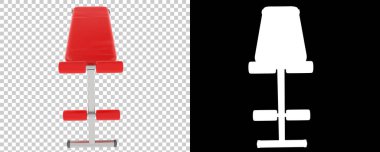 Arka planda jimnastik masası var. 3d görüntüleme - illüstrasyon