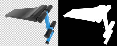 Arka planda jimnastik masası var. 3B görüntüleme - illüstrasyon