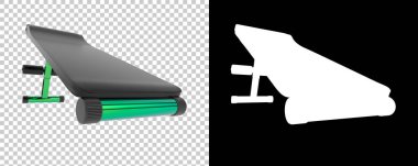 Arka planda jimnastik masası var. 3B görüntüleme - illüstrasyon