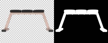 Arka planda jimnastik masası var. 3B görüntüleme - illüstrasyon