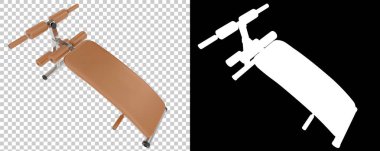 Arka planda jimnastik masası var. 3d görüntüleme - illüstrasyon