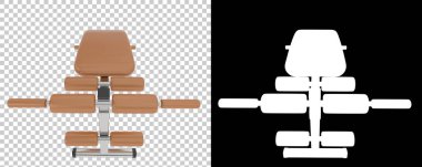 Arka planda jimnastik masası var. 3d görüntüleme - illüstrasyon