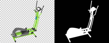 Arka planda jimnastik bisikleti var. 3d görüntüleme - illüstrasyon