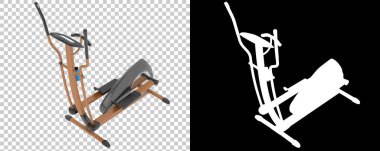 Arka planda jimnastik bisikleti var. 3d görüntüleme - illüstrasyon