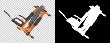 Arka planda jimnastik bisikleti var. 3d görüntüleme - illüstrasyon