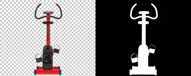 Arka planda jimnastik bisikleti var. 3d görüntüleme - illüstrasyon