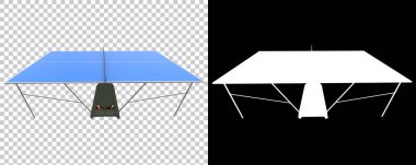 Masa tenisi arka planda izole edilmiş. 3B görüntüleme - illüstrasyon