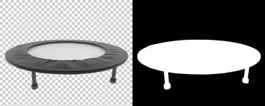 Trambolin arka planda izole edilmiş. 3d görüntüleme - illüstrasyon