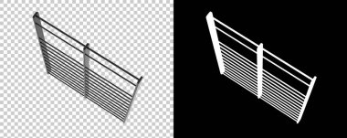 Arka planda izole edilmiş jimnastik duvarı parmaklıkları. 3d görüntüleme - illüstrasyon