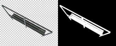 Soyunma odası bankı arka planda izole edilmiş. 3d görüntüleme - illüstrasyon