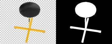 Arka planda izole edilmiş jimnastik aletleri. 3d görüntüleme - illüstrasyon