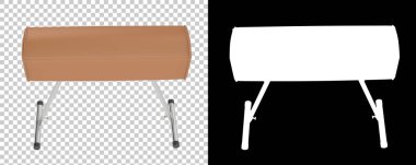 Arka planda izole edilmiş jimnastik aletleri. 3d görüntüleme - illüstrasyon