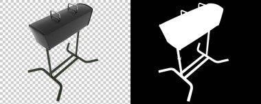 Arka planda izole edilmiş jimnastik aletleri. 3d görüntüleme - illüstrasyon