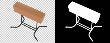 Arka planda izole edilmiş jimnastik aletleri. 3d görüntüleme - illüstrasyon