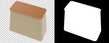 Arka planda izole edilmiş jimnastik aletleri. 3d görüntüleme - illüstrasyon