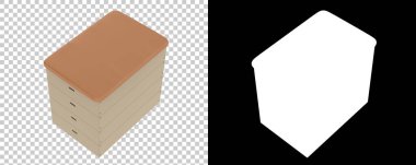 Arka planda izole edilmiş jimnastik aletleri. 3d görüntüleme - illüstrasyon