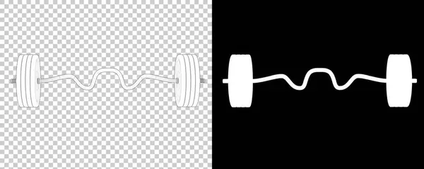 Barbell isolated in the background. 3D rendering - illustration