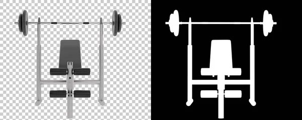 Gym bench isolated on background. 3d rendering - illustration