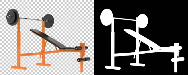 Gym bench isolated on background. 3d rendering - illustration