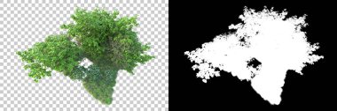 Doğa, arka planda bir maskeyle izole edilmiştir. 3d görüntüleme - illüstrasyon