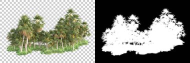 Kolaj için izole edilmiş 3d ağaç oluşturucu, alfa kanalı