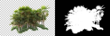 Kolaj için izole edilmiş 3d ağaç oluşturucu, alfa kanalı