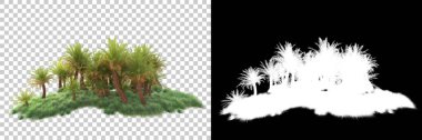 Kolaj için izole edilmiş 3d ağaç oluşturucu, alfa kanalı