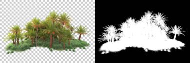 Kolaj için izole edilmiş 3d ağaç oluşturucu, alfa kanalı