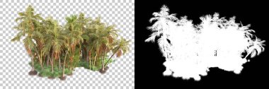 Kolaj için izole edilmiş 3d ağaç oluşturucu, alfa kanalı