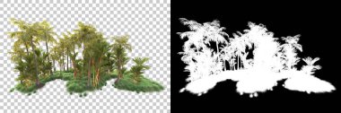 Kolaj için izole edilmiş 3d ağaç oluşturucu, alfa kanalı
