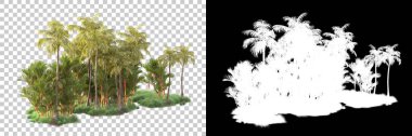 Kolaj için izole edilmiş 3d ağaç oluşturucu, alfa kanalı