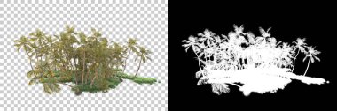 Kolaj için izole edilmiş 3d ağaç oluşturucu, alfa kanalı