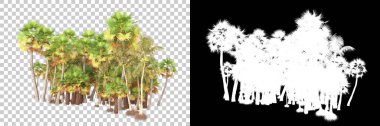 Kolaj için izole edilmiş 3d ağaç oluşturucu, alfa kanalı