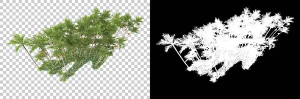 Kolaj için izole edilmiş 3d ağaç oluşturucu, alfa kanalı