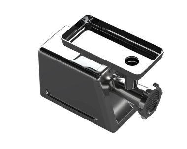 Kıyma makinesi beyaz arka planda izole edilmiş. 3d görüntüleme - illüstrasyon