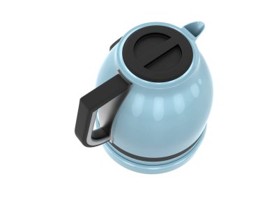 Çaydanlık beyaz arka planda izole edilmiş. 3d görüntüleme - illüstrasyon