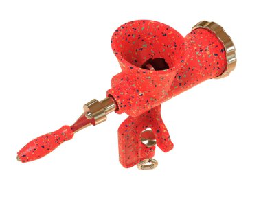 Kıyma makinesi beyaz arka planda izole edilmiş. 3d görüntüleme - illüstrasyon