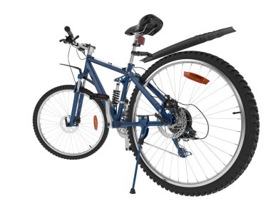 Dağ bisikleti beyaz arka planda izole edilmiş. 3d görüntüleme - illüstrasyon