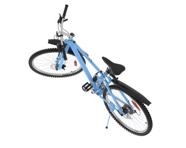 Dağ bisikleti beyaz arka planda izole edilmiş. 3d görüntüleme - illüstrasyon