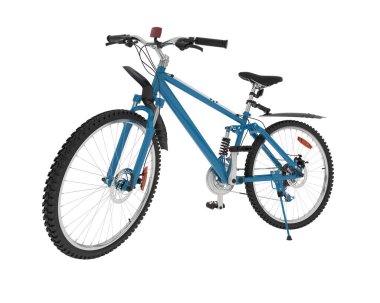 Dağ bisikleti beyaz arka planda izole edilmiş. 3d görüntüleme - illüstrasyon