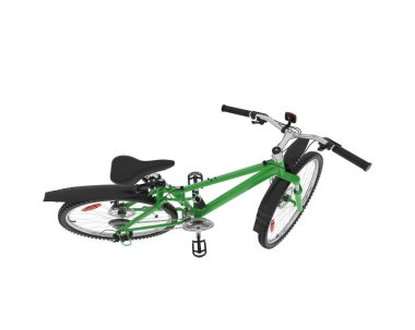 Dağ bisikleti beyaz arka planda izole edilmiş. 3d görüntüleme - illüstrasyon