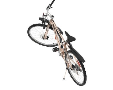 Dağ bisikleti beyaz arka planda izole edilmiş. 3d görüntüleme - illüstrasyon