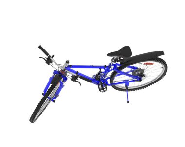 Dağ bisikleti beyaz arka planda izole edilmiş. 3d görüntüleme - illüstrasyon