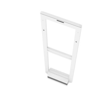 Sensör kapısı beyaz arkaplanda izole edildi. 3d görüntüleme - illüstrasyon