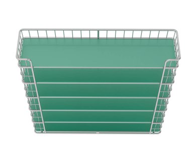 Raflar beyaz arkaplanda izole edilmiş. 3d görüntüleme - illüstrasyon