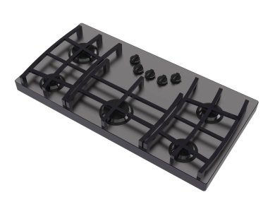 Stove isolated on white background. 3d rendering