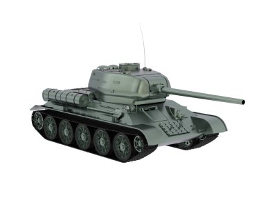 Tank isolated on white background. 3d rendering 